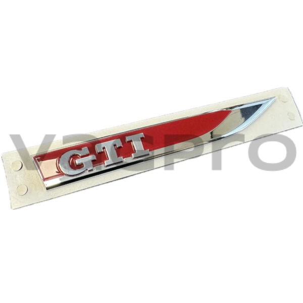 Volkswagen Up! GTI spatbord embleem set : Rood Chroom Rechts