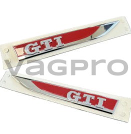 Volkswagen Up! GTI spatbord embleem set : Rood Chroom set